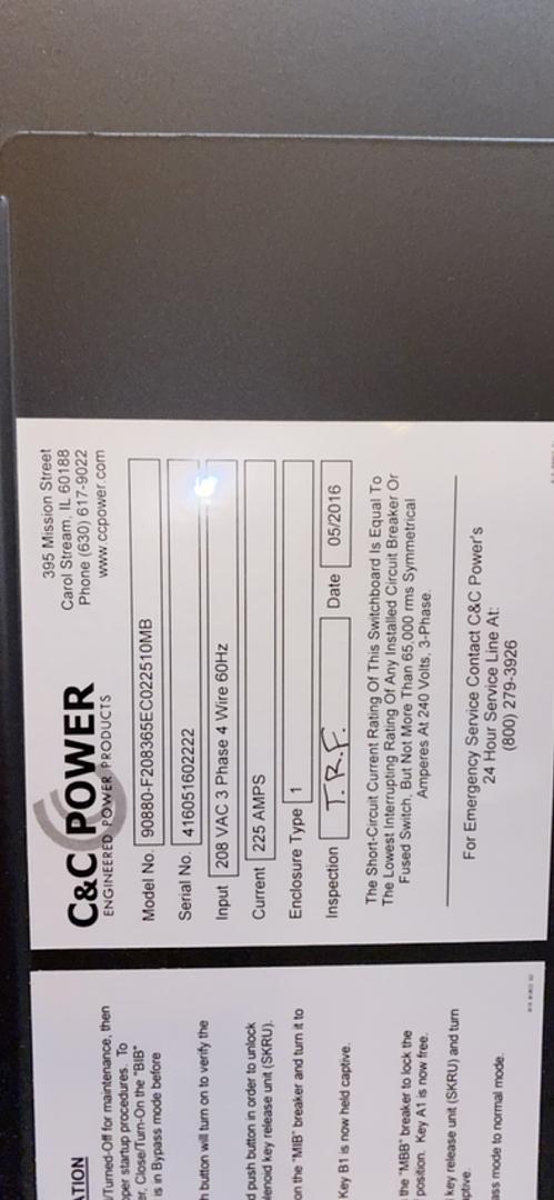 C&C Transfer Bypass Switch(S6LLST6597)