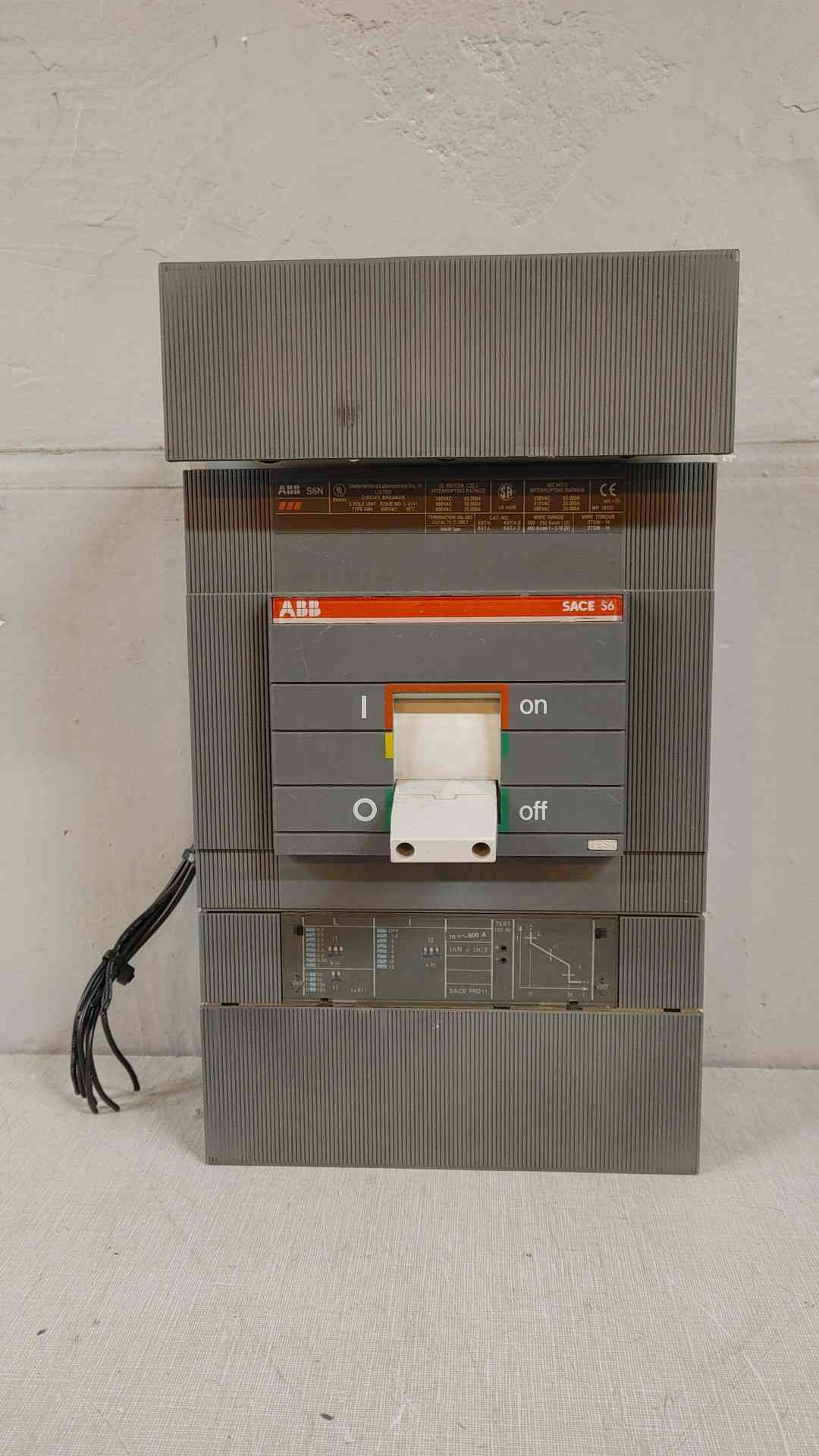 ABB Sace S6 800A 3 Pole Circuit Breaker 600VAC L2141(104260)