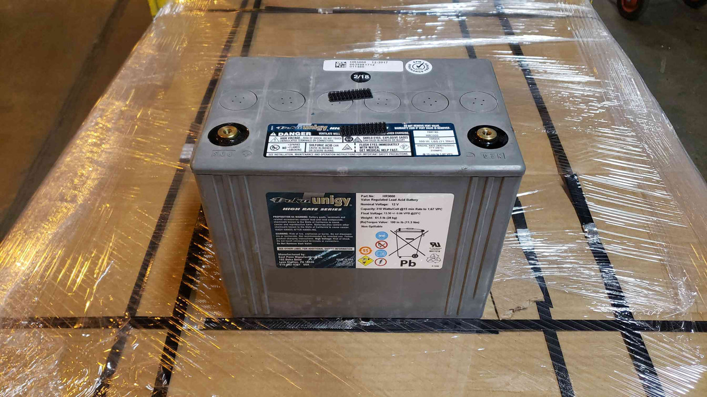 75AH Deka Unigy 12V High Rate Valve Regulated Lead Acid Battery HR3000(104788)