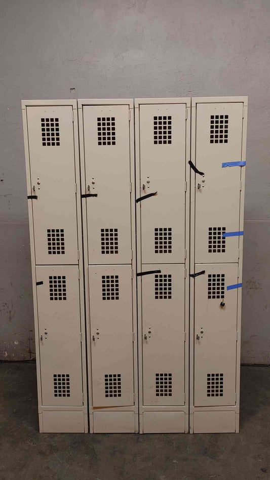 4' Metal Locker 8 Cabinet Cubby Lockers