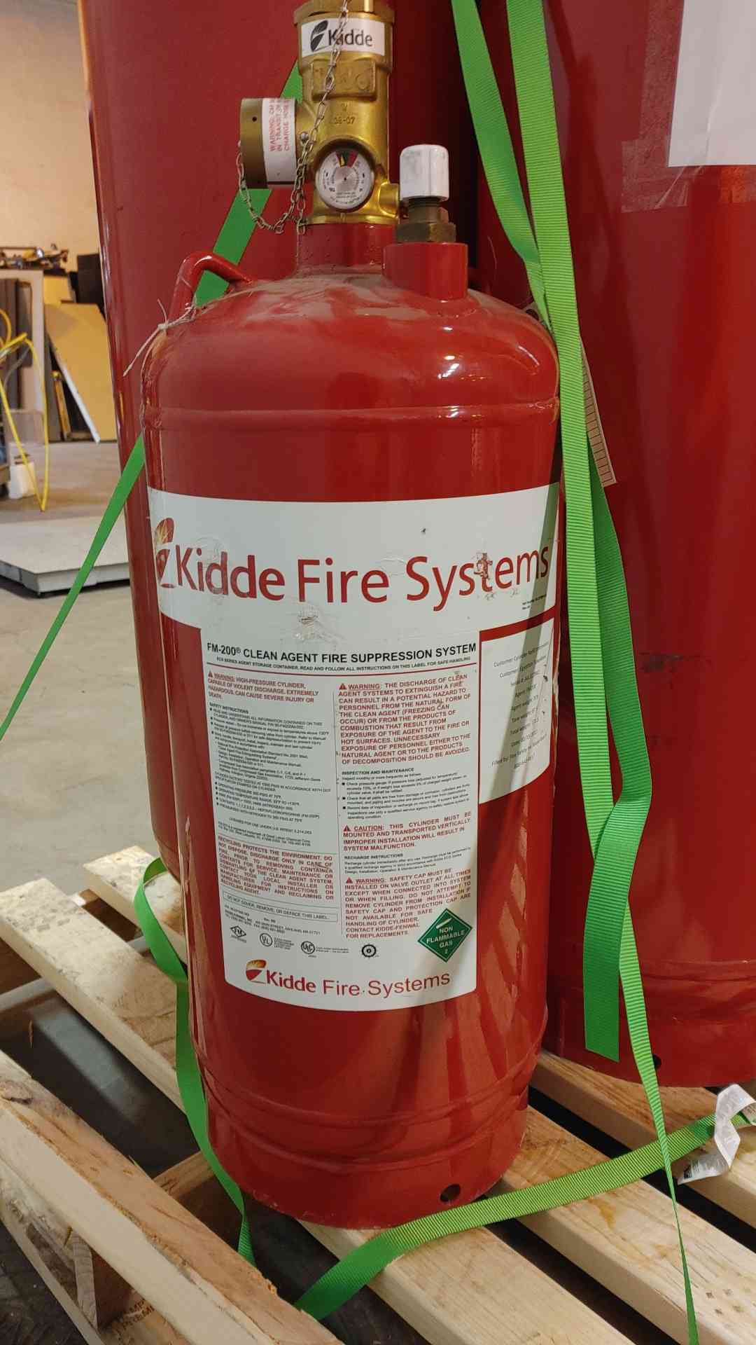 78Lbs Kidde Clean Agent Fire Suppression Cylinder FM-200 ECS Series