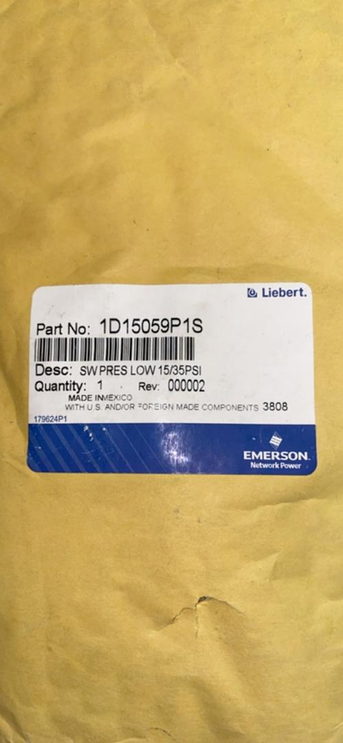 Emerson SW PRES LOW 15/35PSI(S6LLST4556)