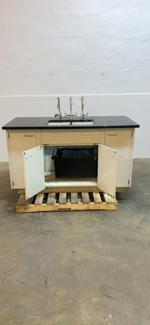 4 Door 62" St Charles Lab Sink Casework Bench 3 Faucets(S6LLST8281)