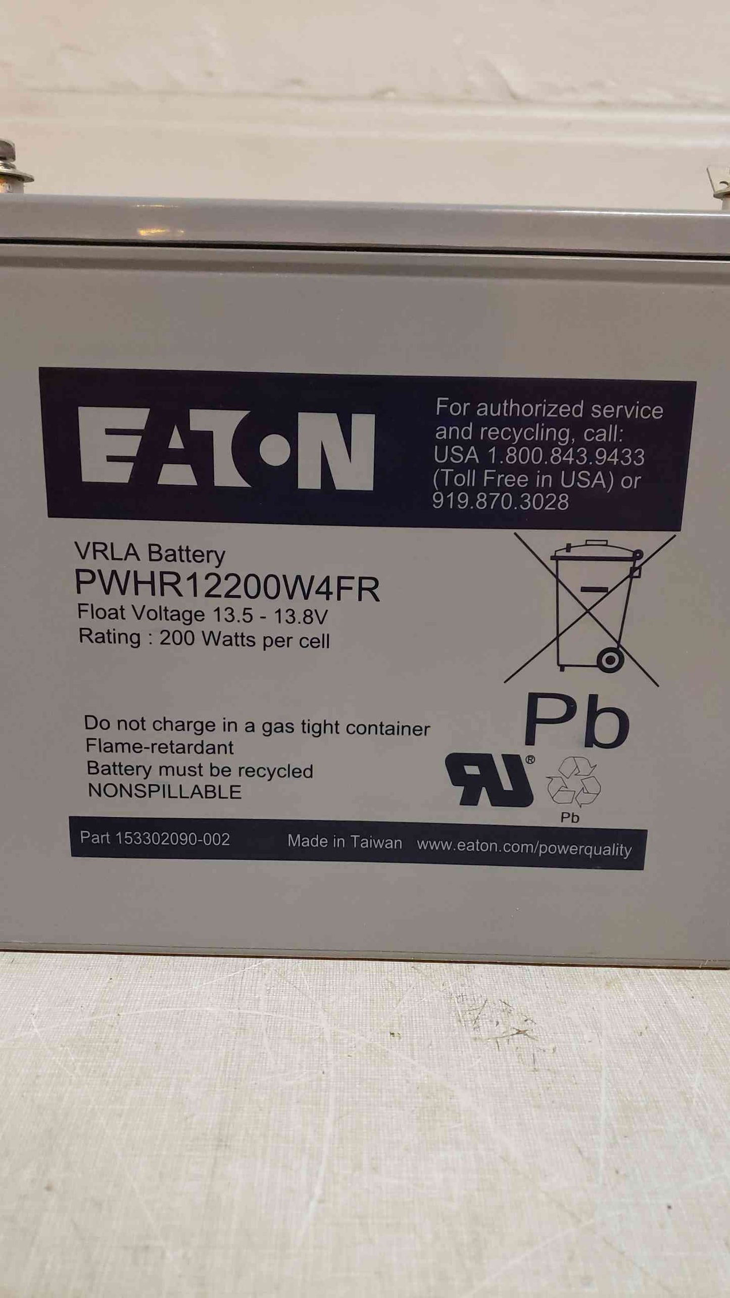 EATON 52A VRLA Battery PWHR12200W4FR '22 52 Amp Solar Audio UPS (SKU: 107972)