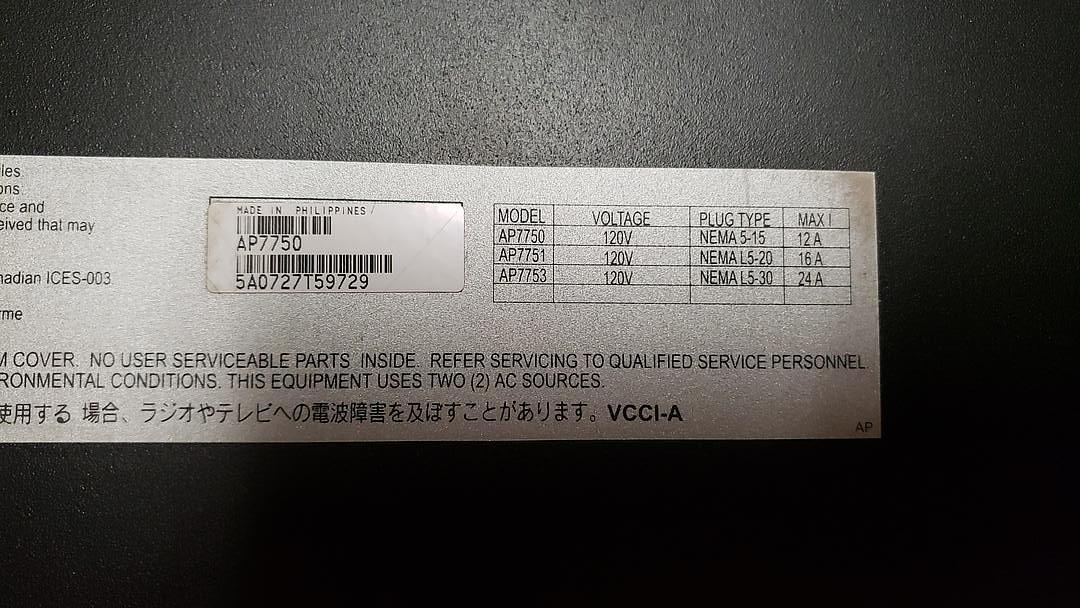 Apc AP7750 Rack Mount ATS(S6LLST8749)