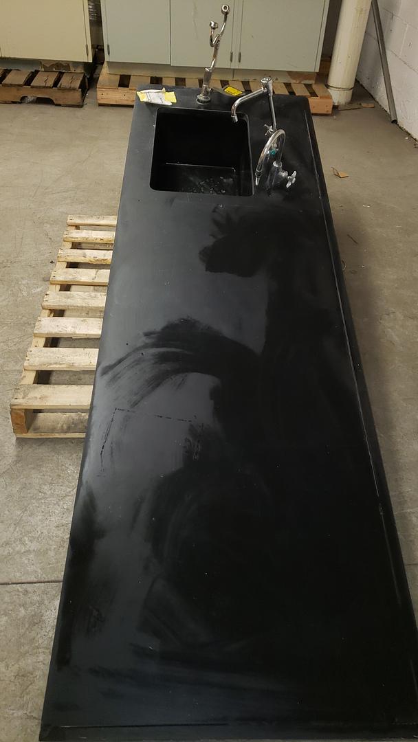 97" Black Epoxy Sink Top(S6LLST7363)