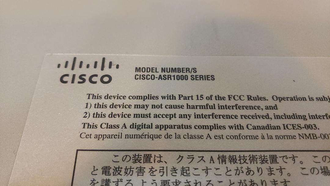 Cisco-ASR1000 Series Router w/ ASR1000-ESPS(S6LLST7515)