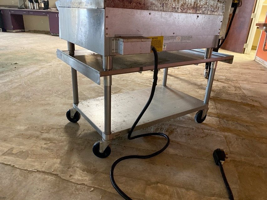 Small Rolling Stainless Steel Cart w/ Drop Guard Perimeter(S6LLST1786)