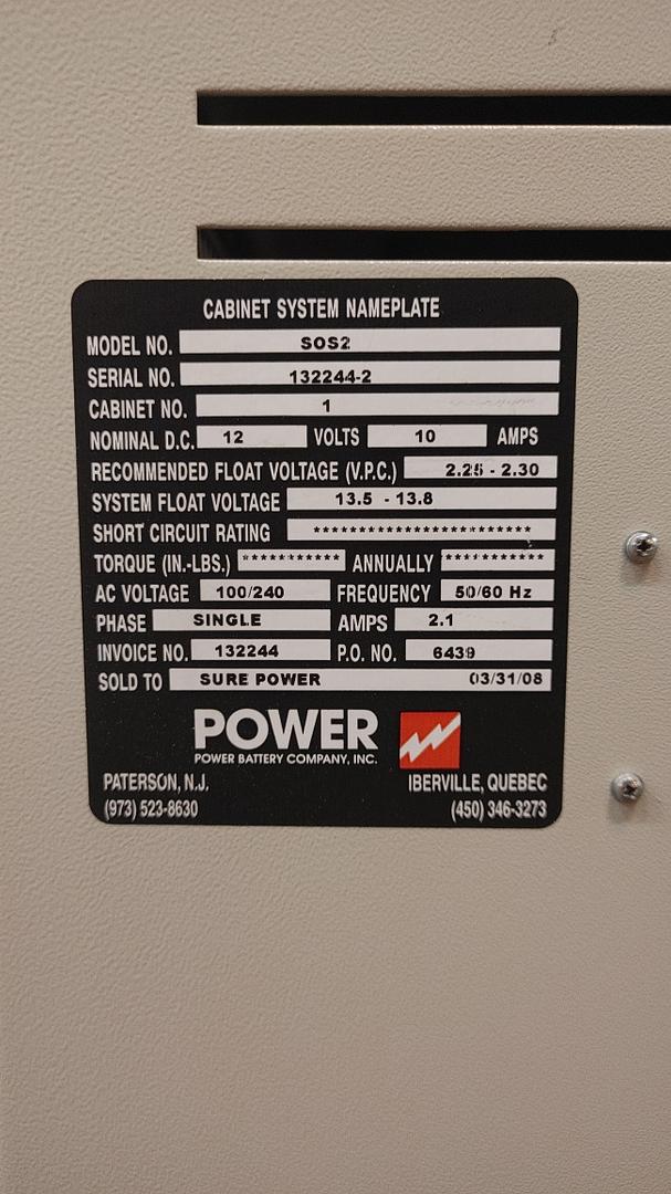 Power SOS2 Cabinet (SKU: 12255)(S6LLST12255)