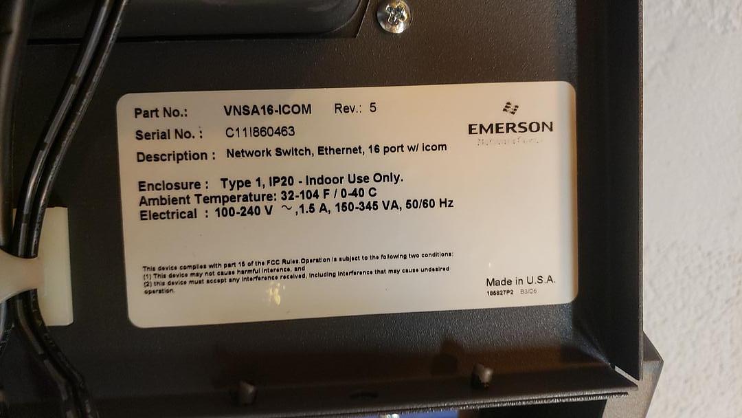 Liebert VNSA16 & VNSA16-ICOM Network Switch(S6LLST10816)