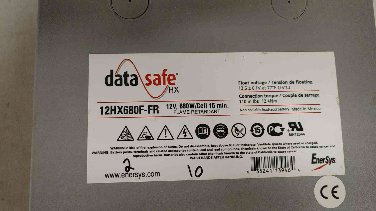 Data Safe 12V 680W/Cell 12HX680F-FR 150 Amp Hour Good Tested '22-'24