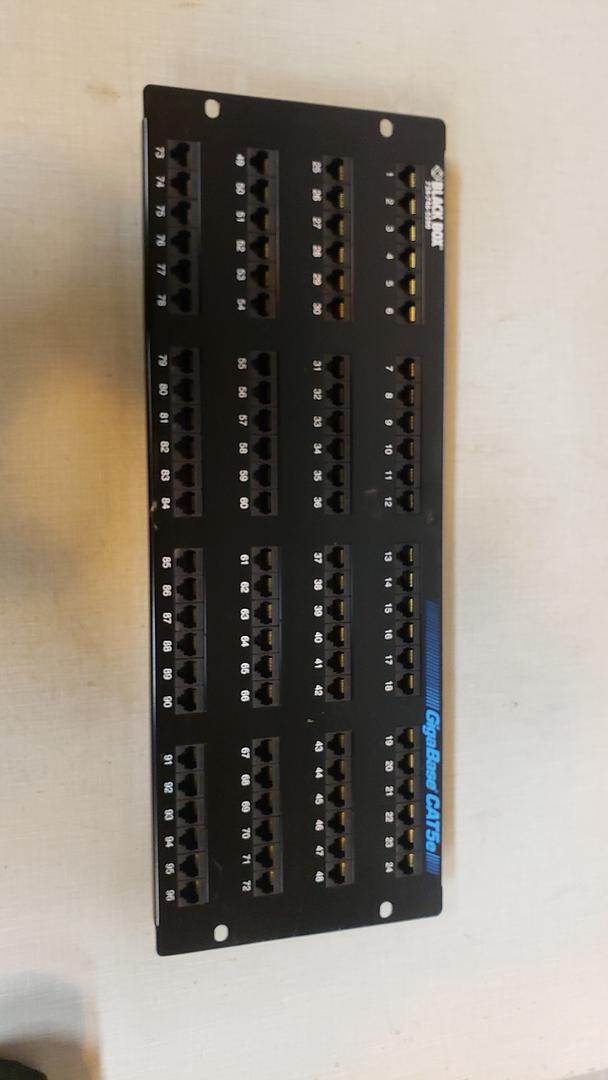 Black Box GigaBase CAT5e 96-Port Patch Panel- JPM910A-R4(S6LLST7524)