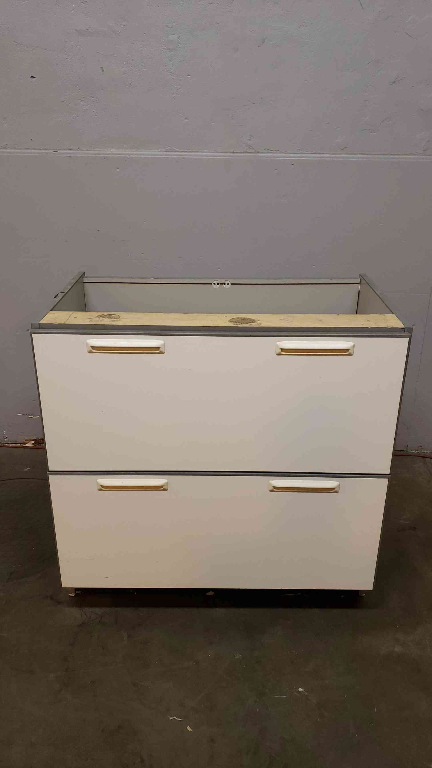 3' Recessed Wooden Casework W/ 2 Drawers(Q16679)