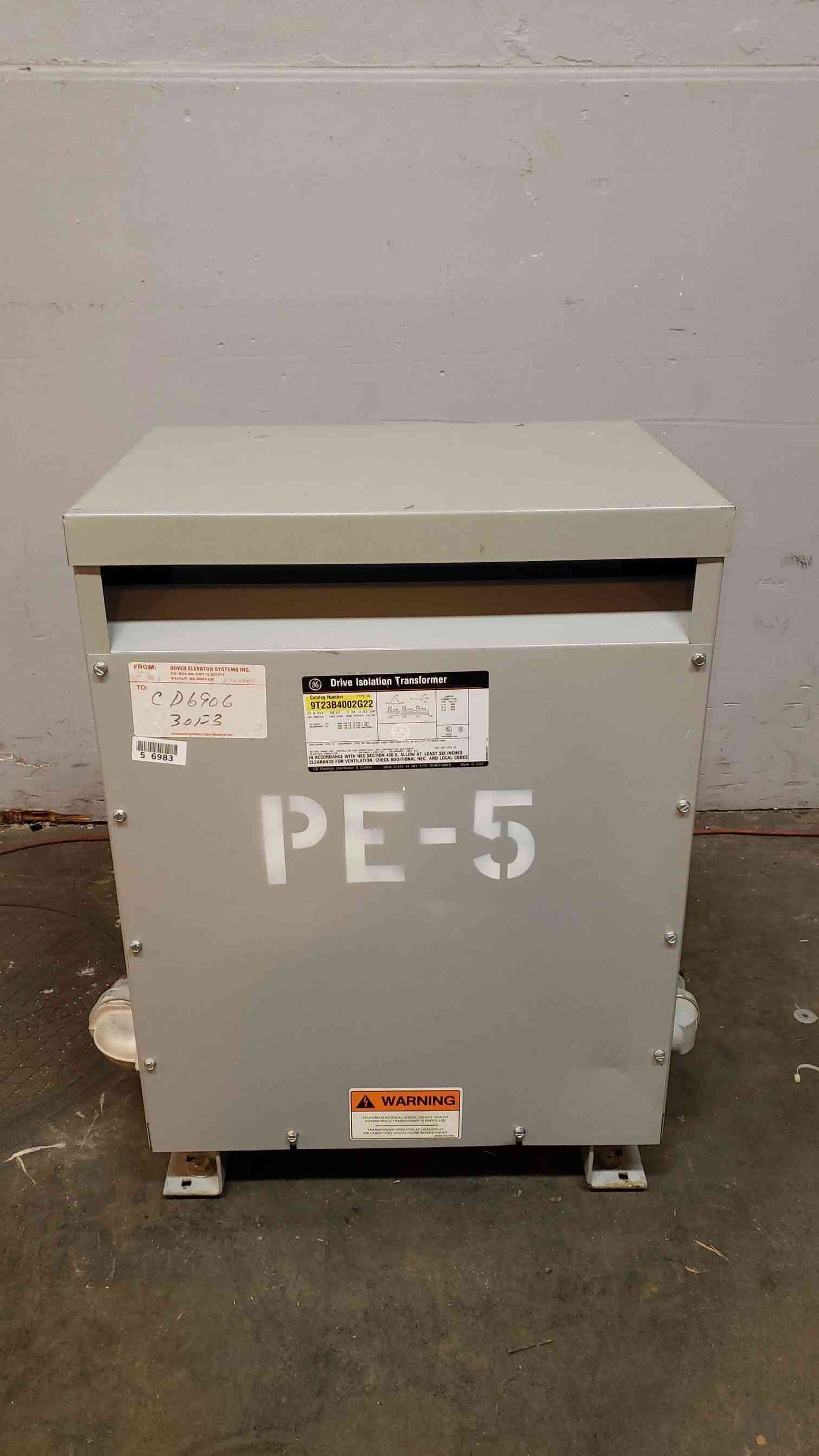 General Electric 27KVA Drive Isolation Transformer 9T23B4002G22 (SKU: 3434AA)(3434AA)