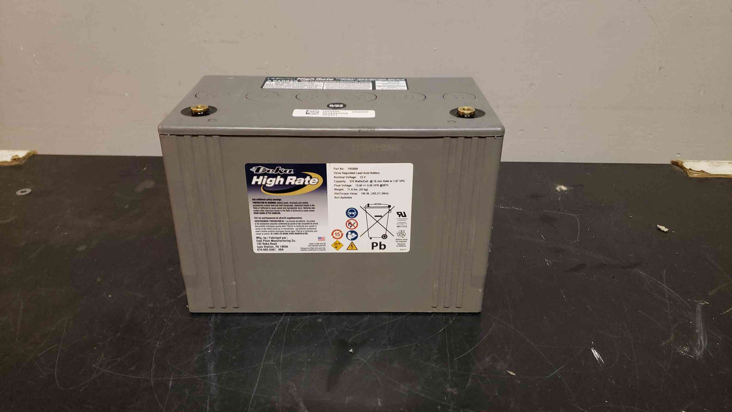 90 Amp Hr Deka High Rate Lead Acid Battery HR3500 2022 TESTED (SKU: 3455AA(3455AA)