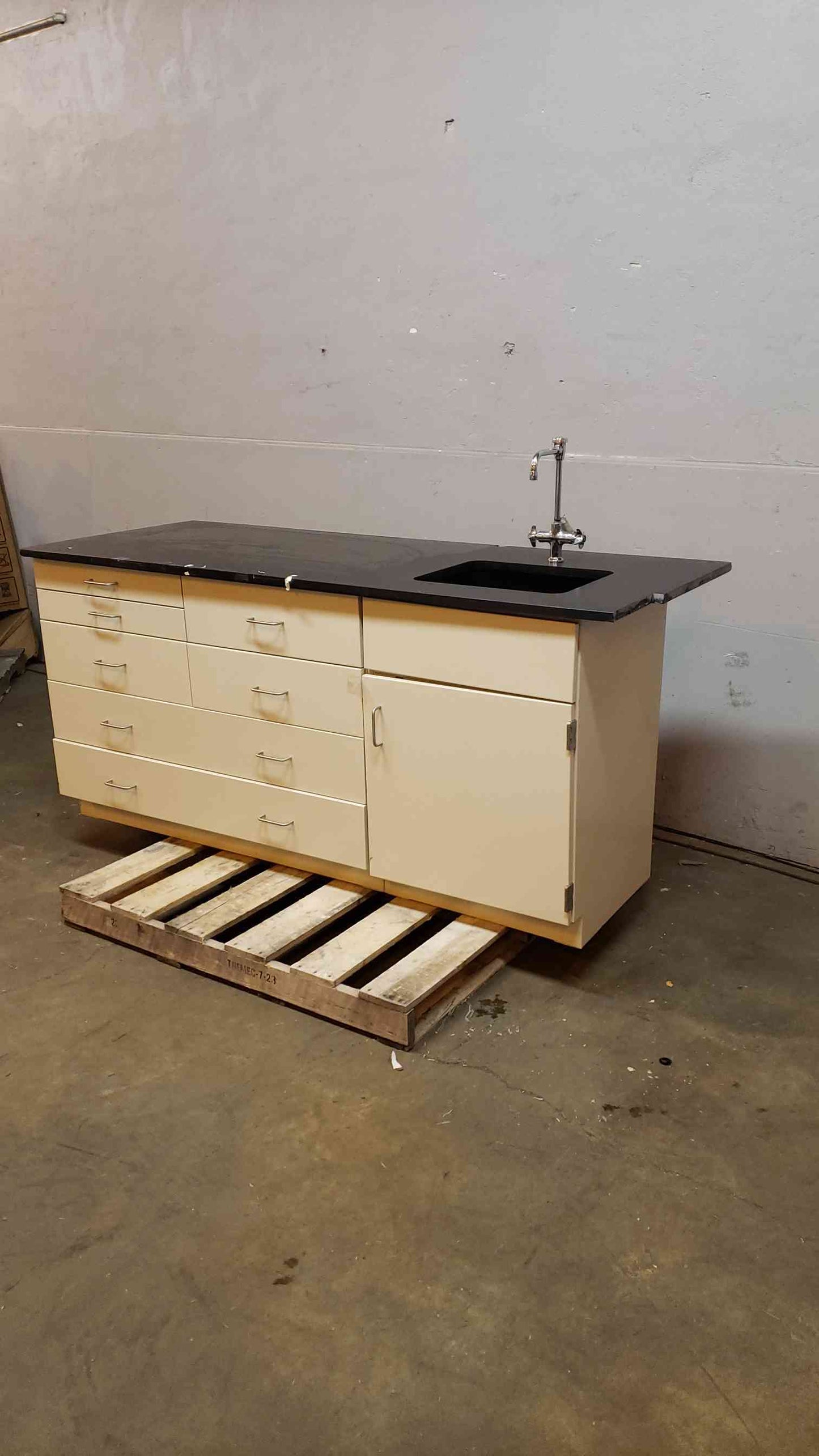 6'5" Jamestown Metal Lab Sink Casework Bundle w/ Drawers (SKU:14480AA)(14480AA)