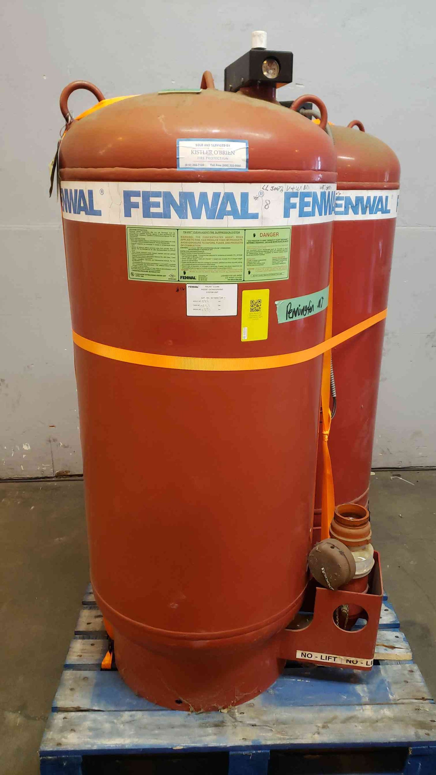 Fenwal Fire Suppression Tank 735 lbs FM-200 Agent(103930)