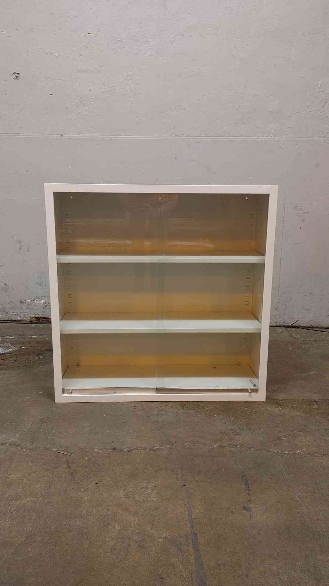 3' Glass Door Sliding Overhead Casework Metal Cabinet(104084)