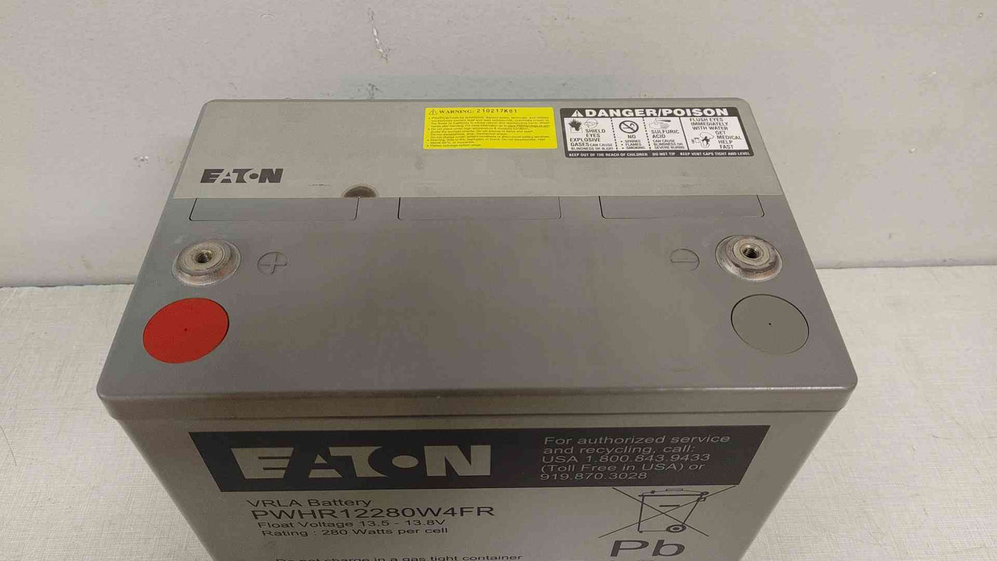 75A Eaton 12V Lead Acid Battery 280W/Cell PWHR12280W4FR(104551)