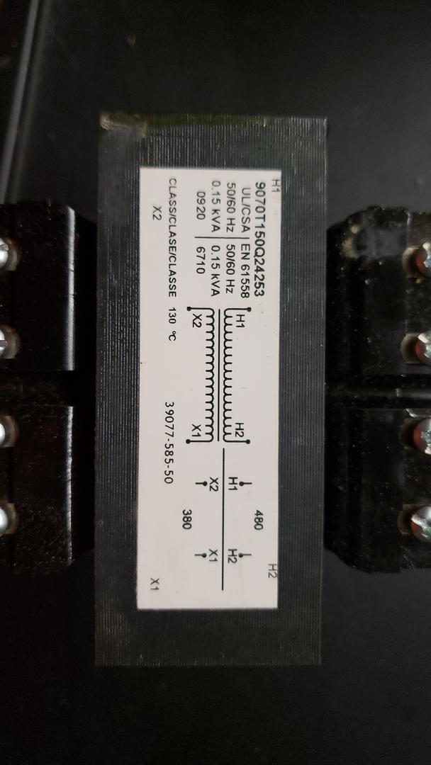 Square D Industrial Control Transformer 9070T150Q24253(S6LLST8706)