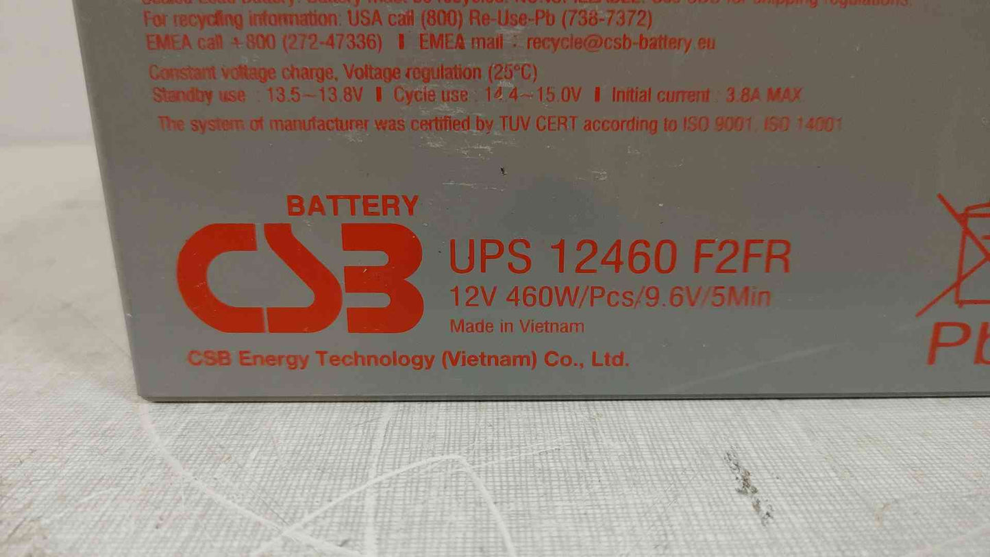 9AH CSB Nonspillable Lead Battery 12V 460W UPS 12460 F2FR