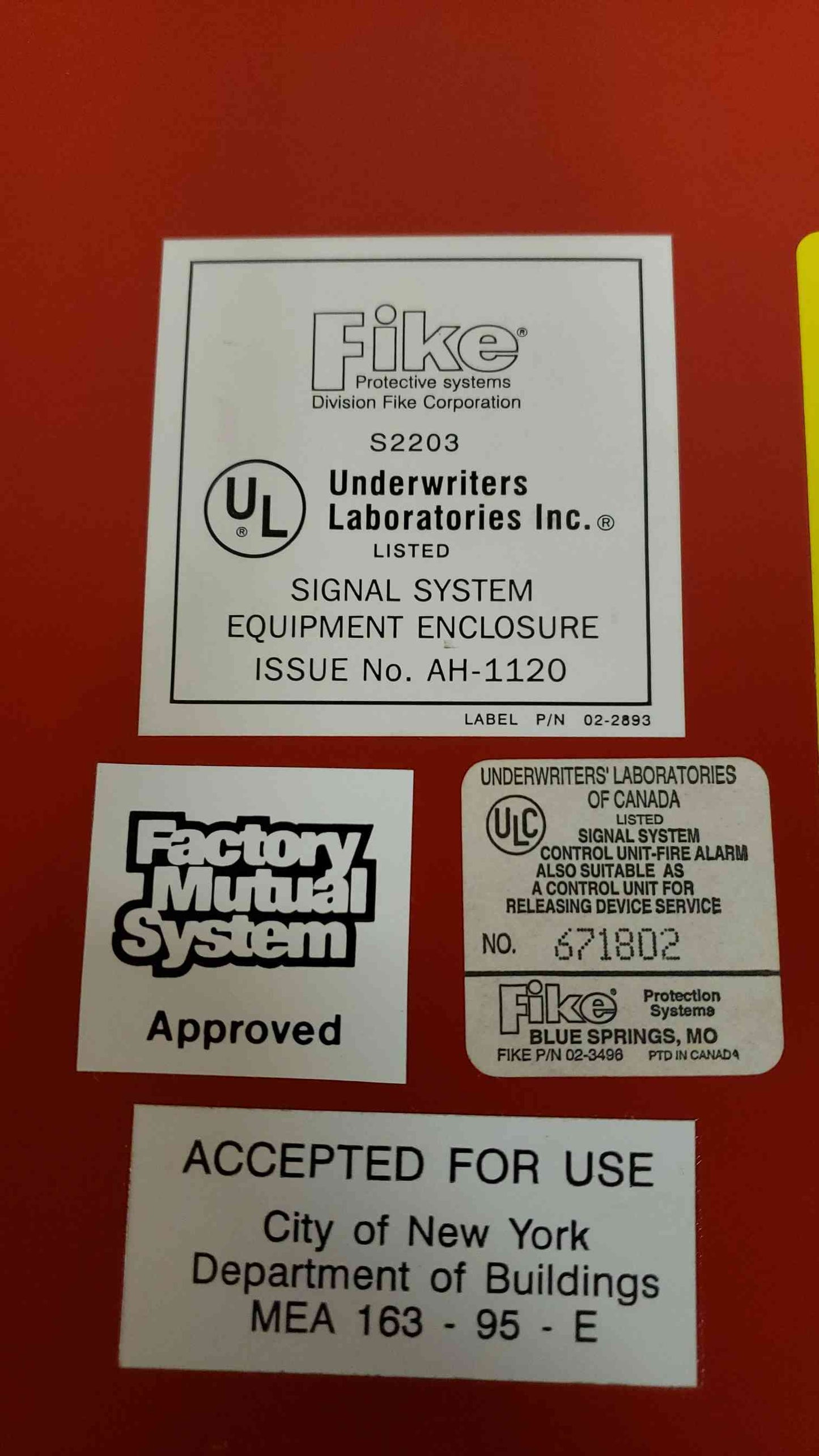 Fike Rhino Signal System Fire Panel 10-050 (SKU: 107484)