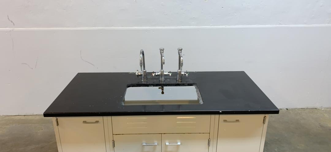 4 Door 62" St Charles Lab Sink Casework Bench 3 Faucets(S6LLST8281)