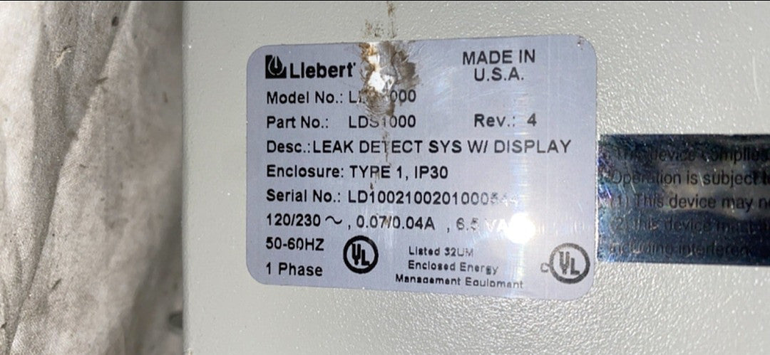 Liebert Leak Detect Sys w/ Display LDS1000(S6LLST2985)