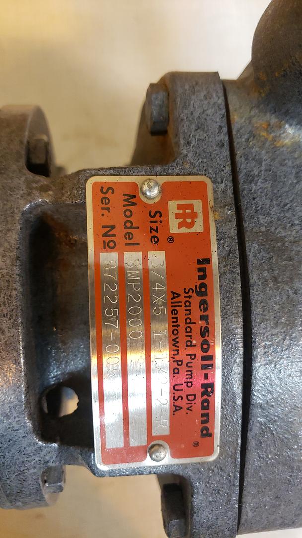 1 1/2 HP Marathon Electric Motor w/ Ingersoll Rand Pump WVK56T34D961A(S6LLST8443)