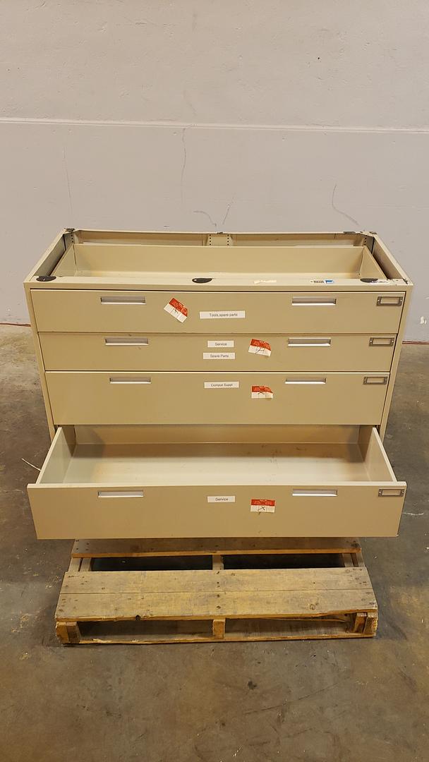 4' Fisher Hamilton Recessed Casework 4 Drawers(S6LLST11608)