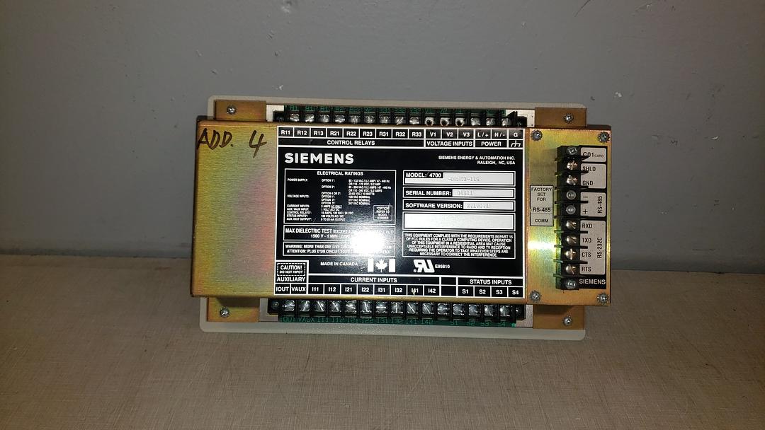 Siemens Power Meter Display 4700-DRC3-11HN(S6LLST8958)