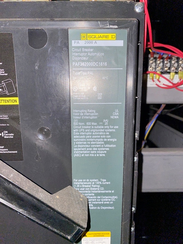 C&C 2000A Breaker Disconnect Cabinet PAF362000DC1616 (S6LLST1252)