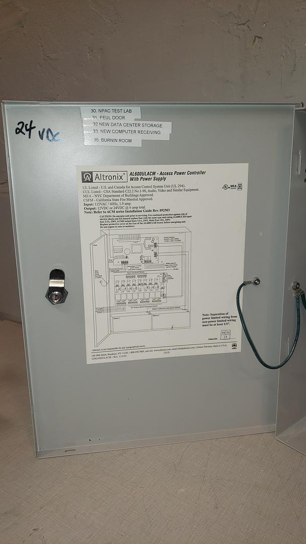 Altronix AL600ULM Power Controller Supply in Enclosure(S6LLST10824)