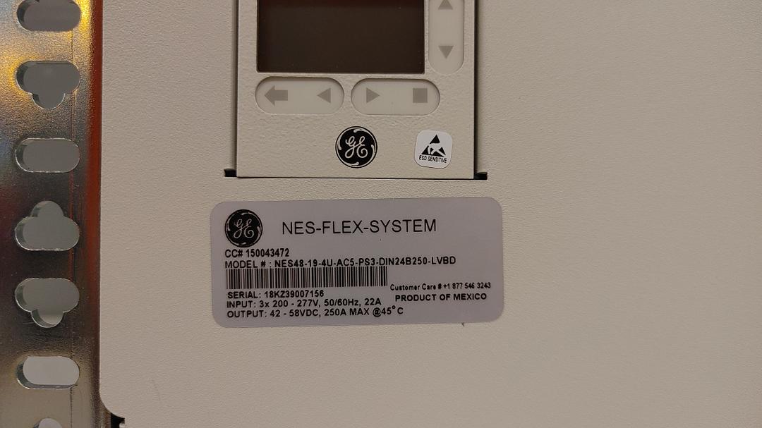 GE NES-FLEX-SYSTEM 4U LVBD Infinity 48V DC Power System(S6LLST12661)