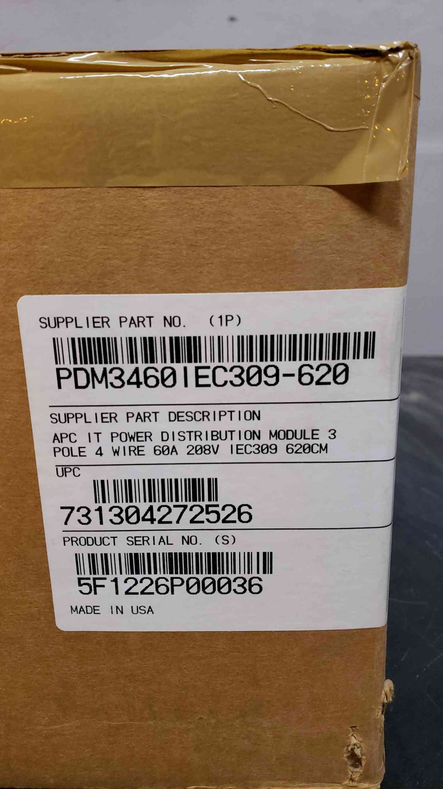 APC IT Power Distribution Module 3 Pole 4 Wire PDM3460IEC309620 NEW(100927)