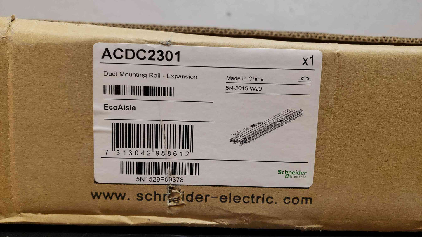 Schneider Electric EcoAisle Duct Mounting Rail Expansion ACDC2301 NEW(100928)