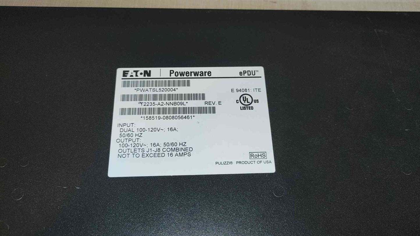 Eaton Powerware ePDU PWATSL520004 120V 16A(1157AA)