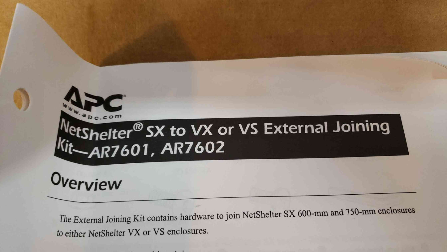 NEW APC Netshelter SX to VX or VS External Joining Kit AR7602(100864)