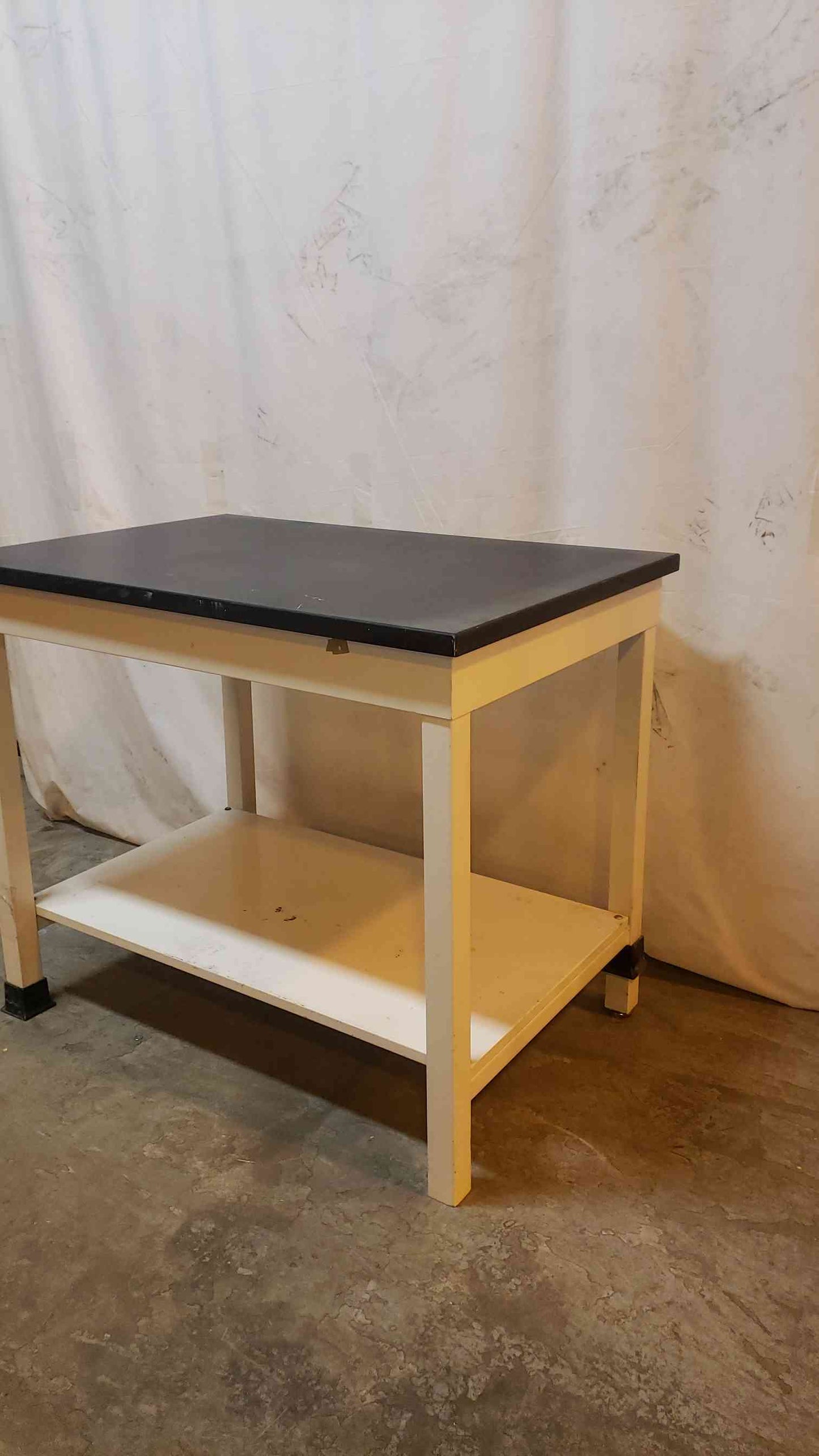 44" Black Epoxy Compact Lab Desk Table (1142AA)(1142AA)