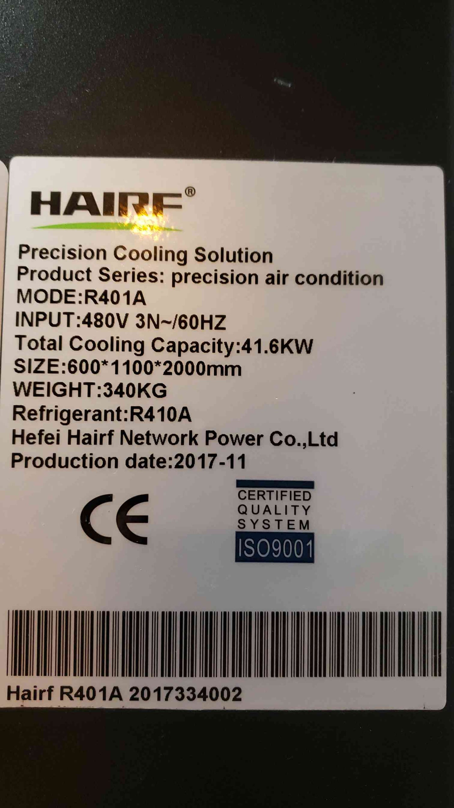 Hairf Precision Air Conditioner  & Remote Condenser KYV150 2017  Gas Split System(101198BDL)