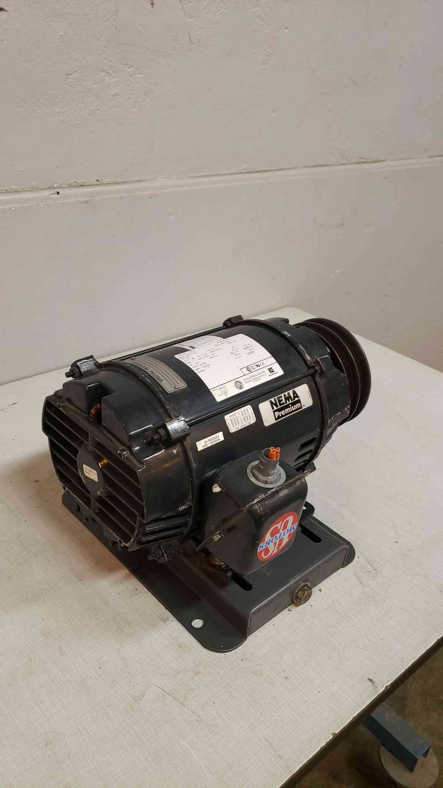 US Motors 3 Phase 3 HP R333 Motor (SKU: 1889AA)(1889AA)