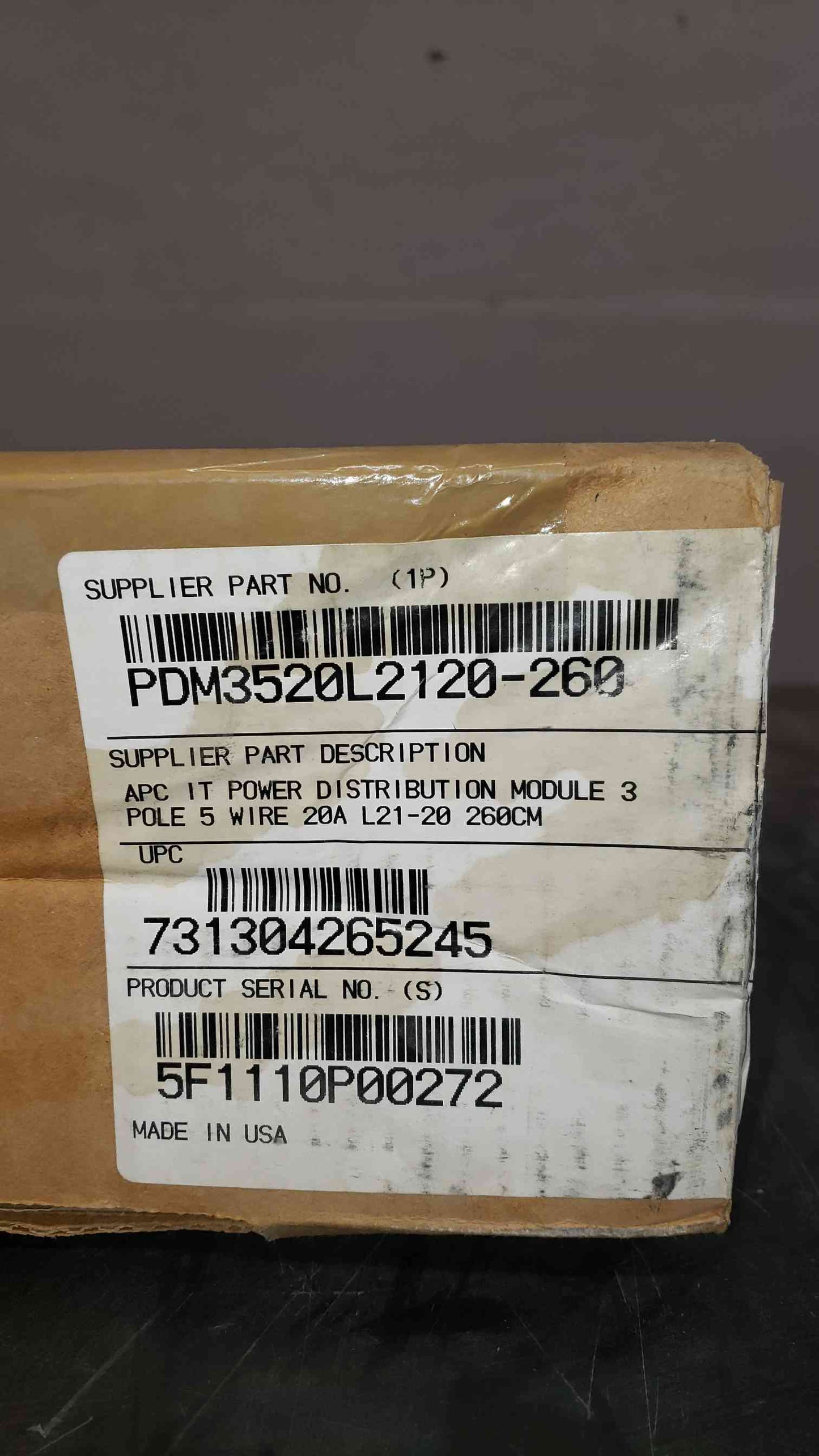 APC IT Power Distribution Module 3 Pole 5 Wire PDM3520L2120260 NEW(100913)