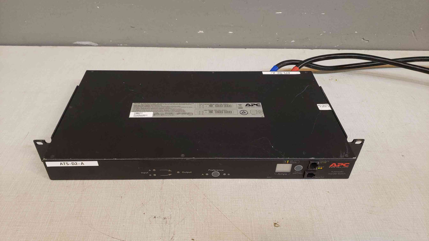 APC AP7730 Rack Mount Dual Source ATS Automatic transfer switch PDU(1129AA)