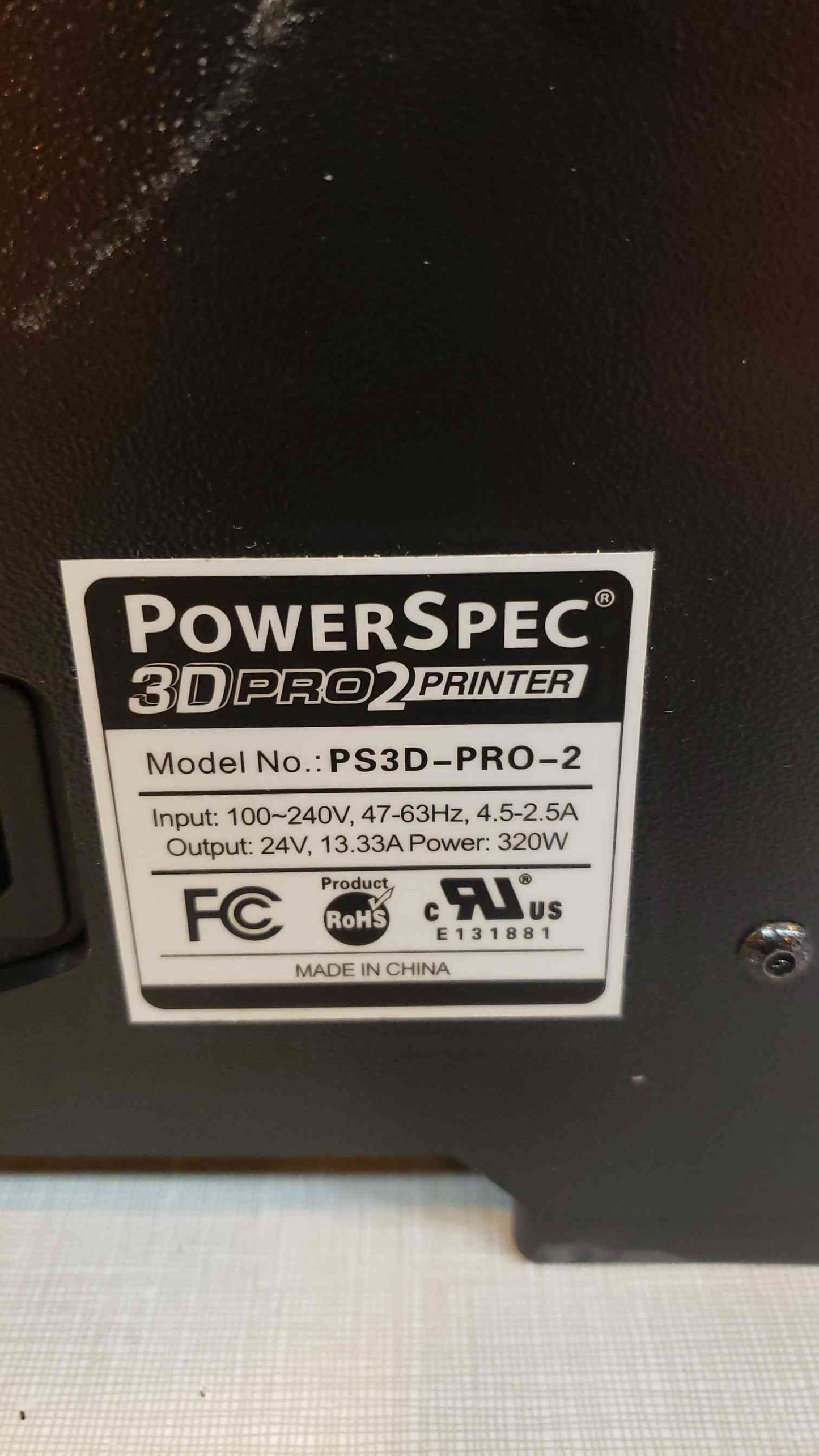 PowerSpec 3D Pro2 Printer PS3D-PRO-2(100449)