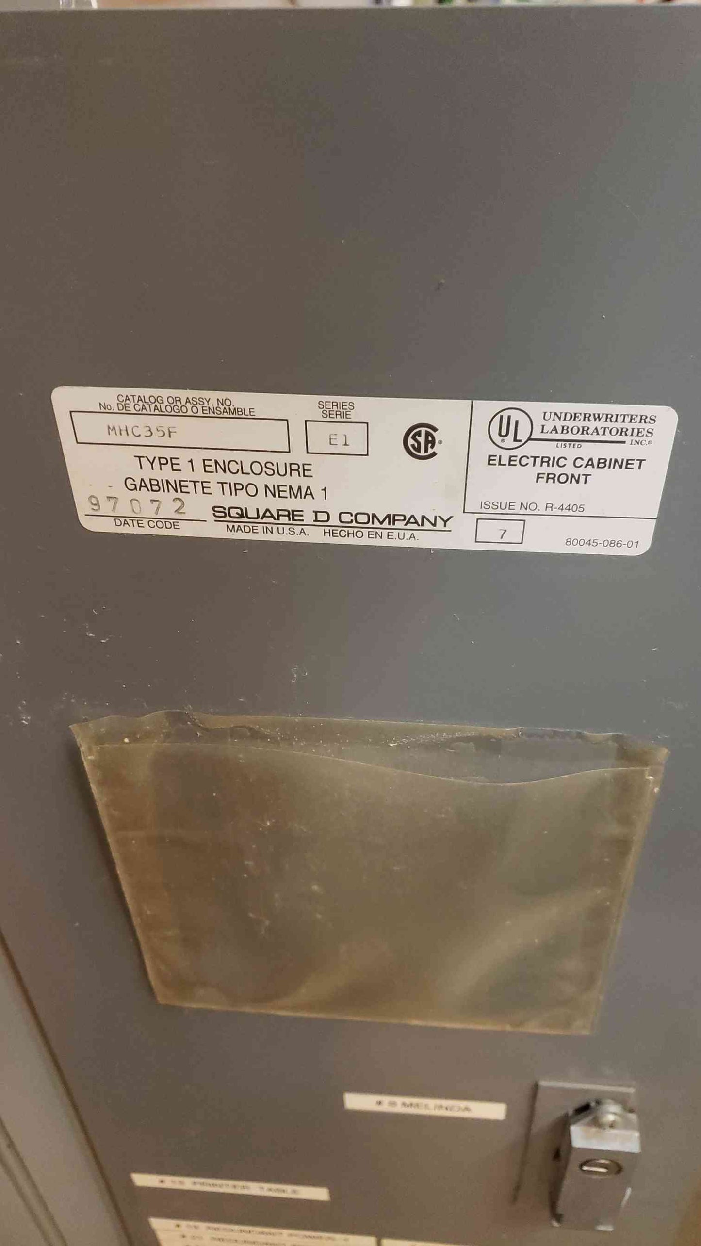 225A NQOD Square D Breaker Panel Board MHC35F 208/120/240V LOADED(100292)