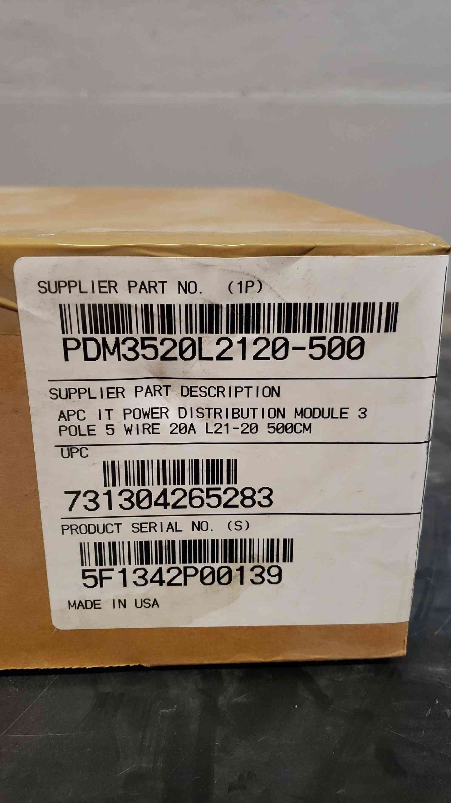 APC IT Power Distribution Module 3 Pole 5 Wire PDM3520L2120500 NEW(100912)