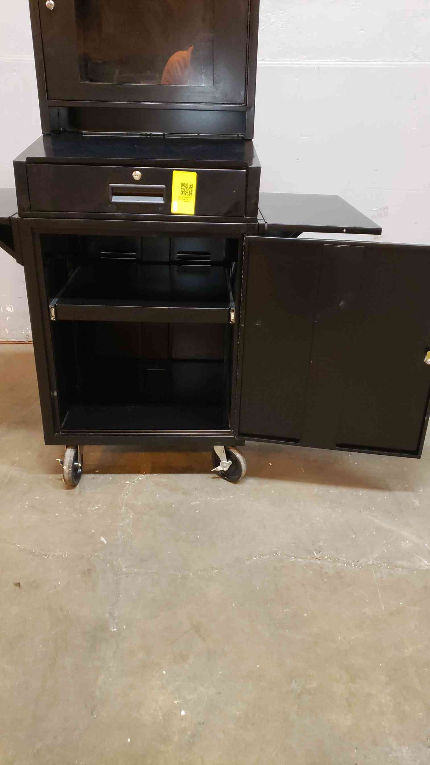 Black Rolling Computer Cart Storage & Stand (SKU: 5486AA)(5486AA)