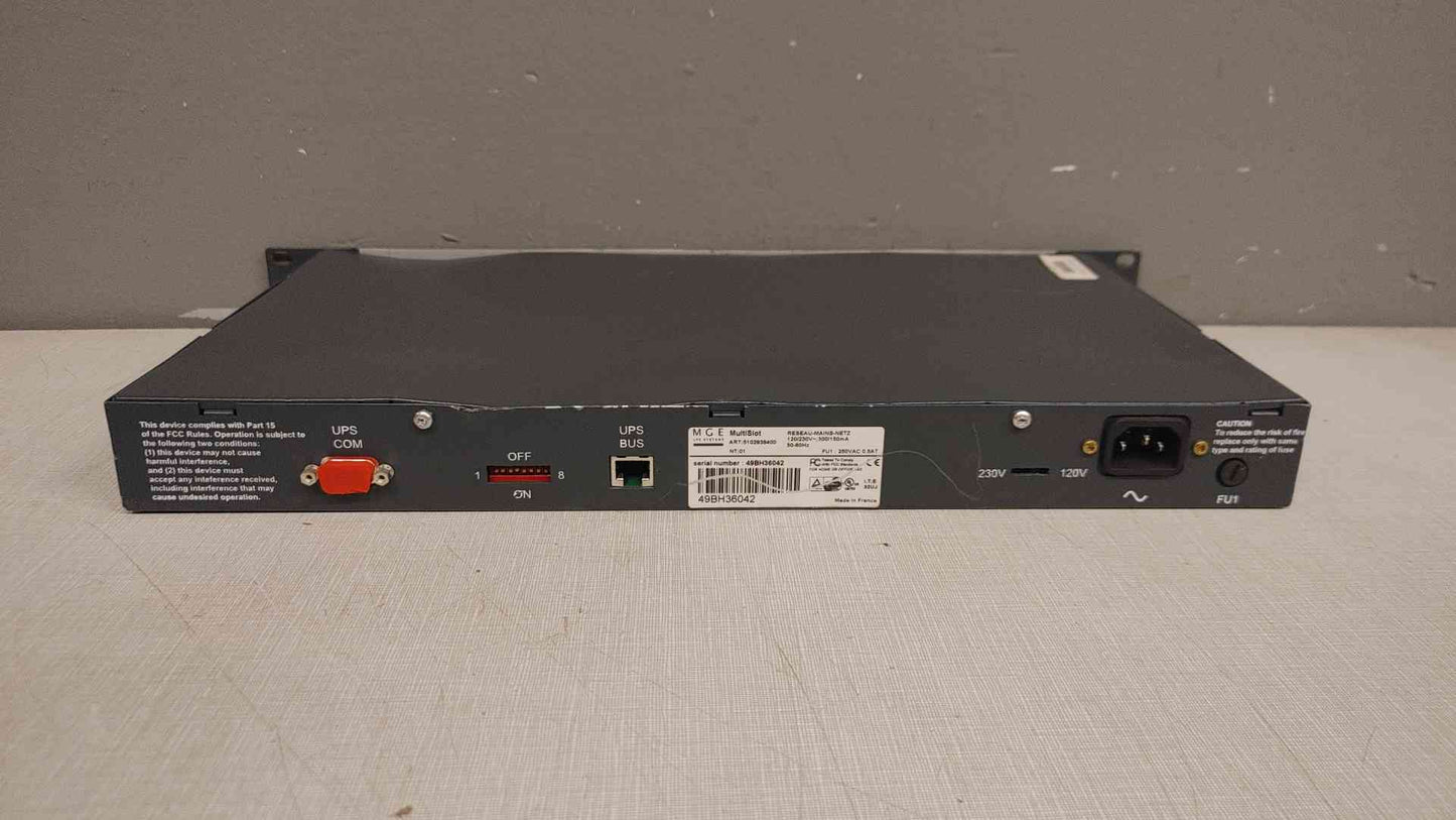 MGE MULTISLOT RESEAU-MAINS-NETZ Management Control Device w/66063 & 66074 Cards(1194AA)