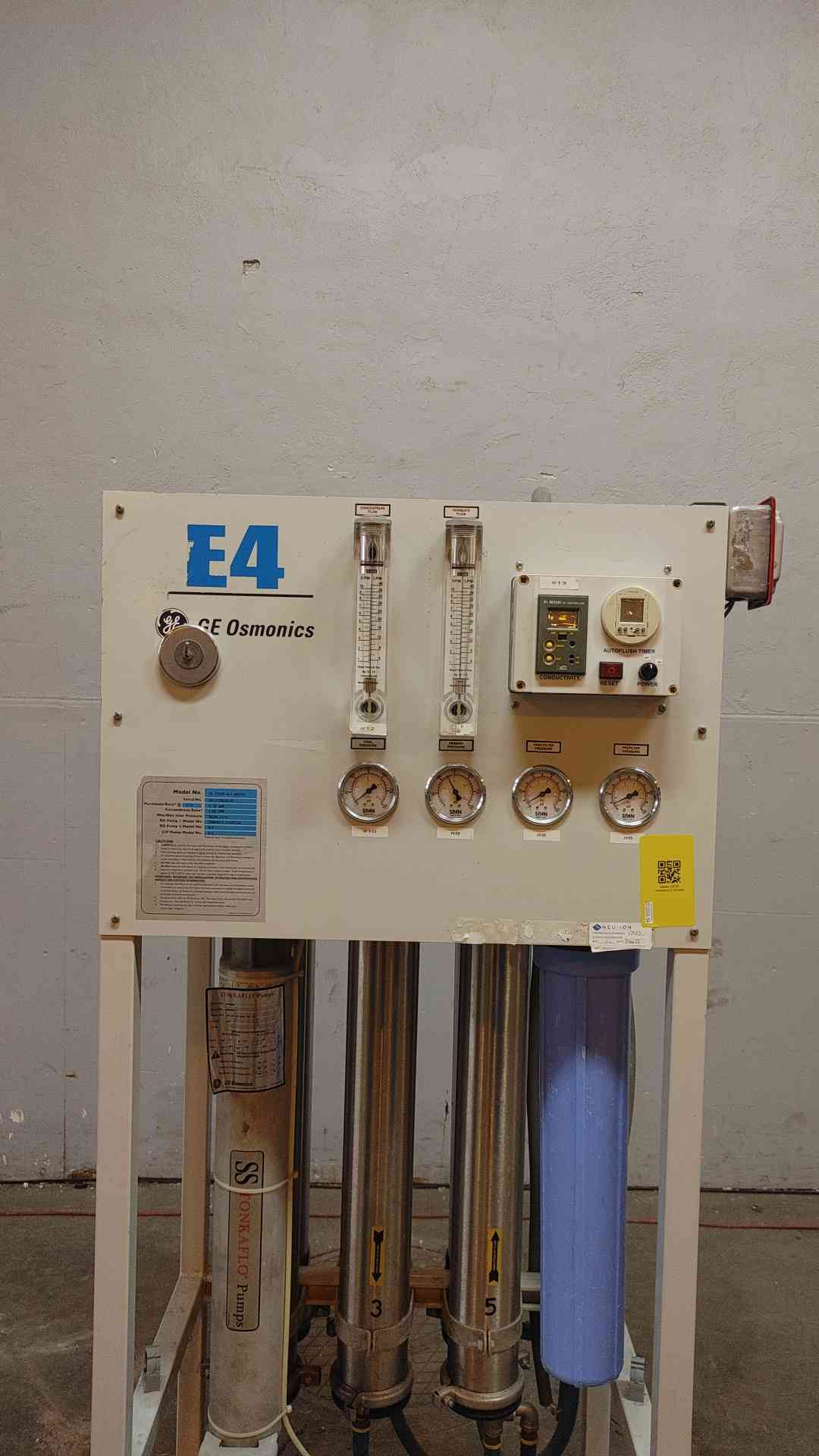 RO Osmonics Reverse Osmosis System E4 Series E4-13200 (1625AA)(1625AA)