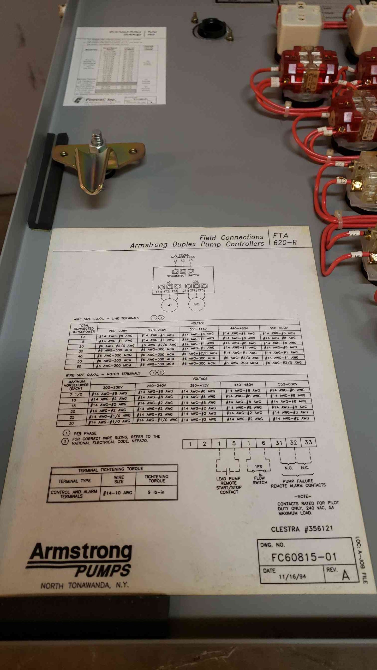 Firetrol Duplex Pump Controller FTA620-HF03B-X (SKU: 2562AA)(2562AA)